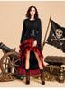 Abito Corsetto Arricciato Gonna Pirata - Costume Medievale di Halloween, Personalizzabile