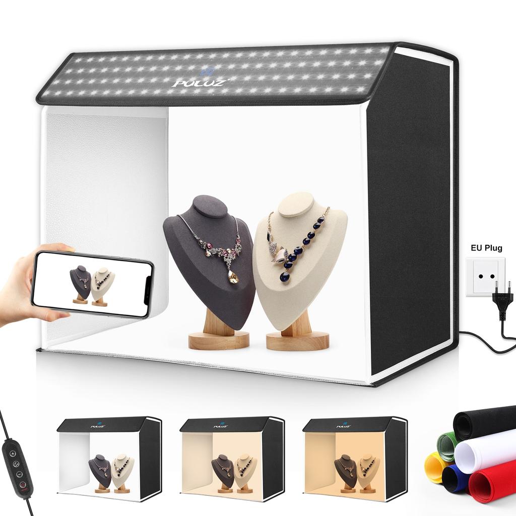 PULUZ PU5064 Składany Namiot Świetlny LED Desktopowe Studio Fotograficzne Light Box Przenośny Sześcian Softbox 672szt.
