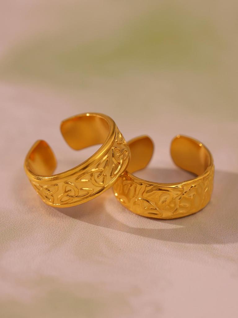 Minimalist Textured Open Ring - Cold Style Fashion Jewelry for Index Finger