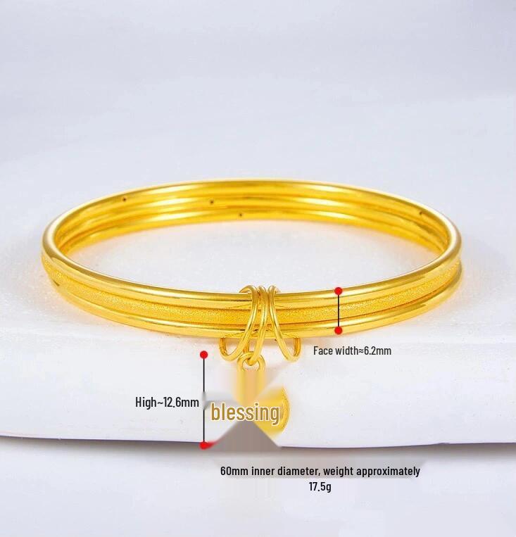 Shajin Jewelry Lotus Pod Bangle: Three Lives, Three Worlds Fu Character - Luxury Women's Imitation Gold Accessory.
