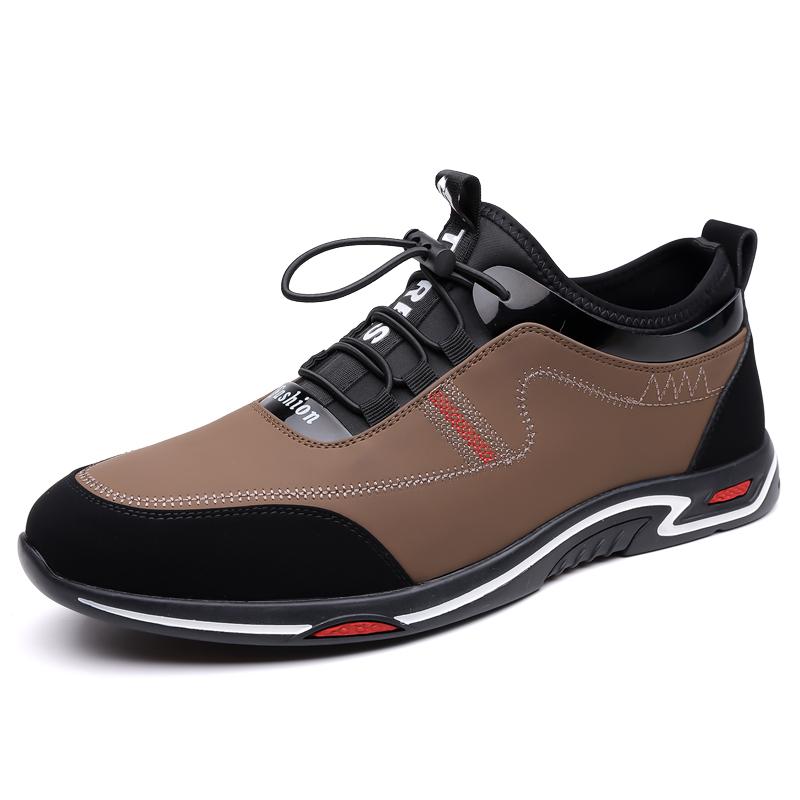 Mens Sneakers 2026 New Lace Up Business Casual Shoes Snug Cushioned Daily Wear Fashion Leather Walking Shoes for Men