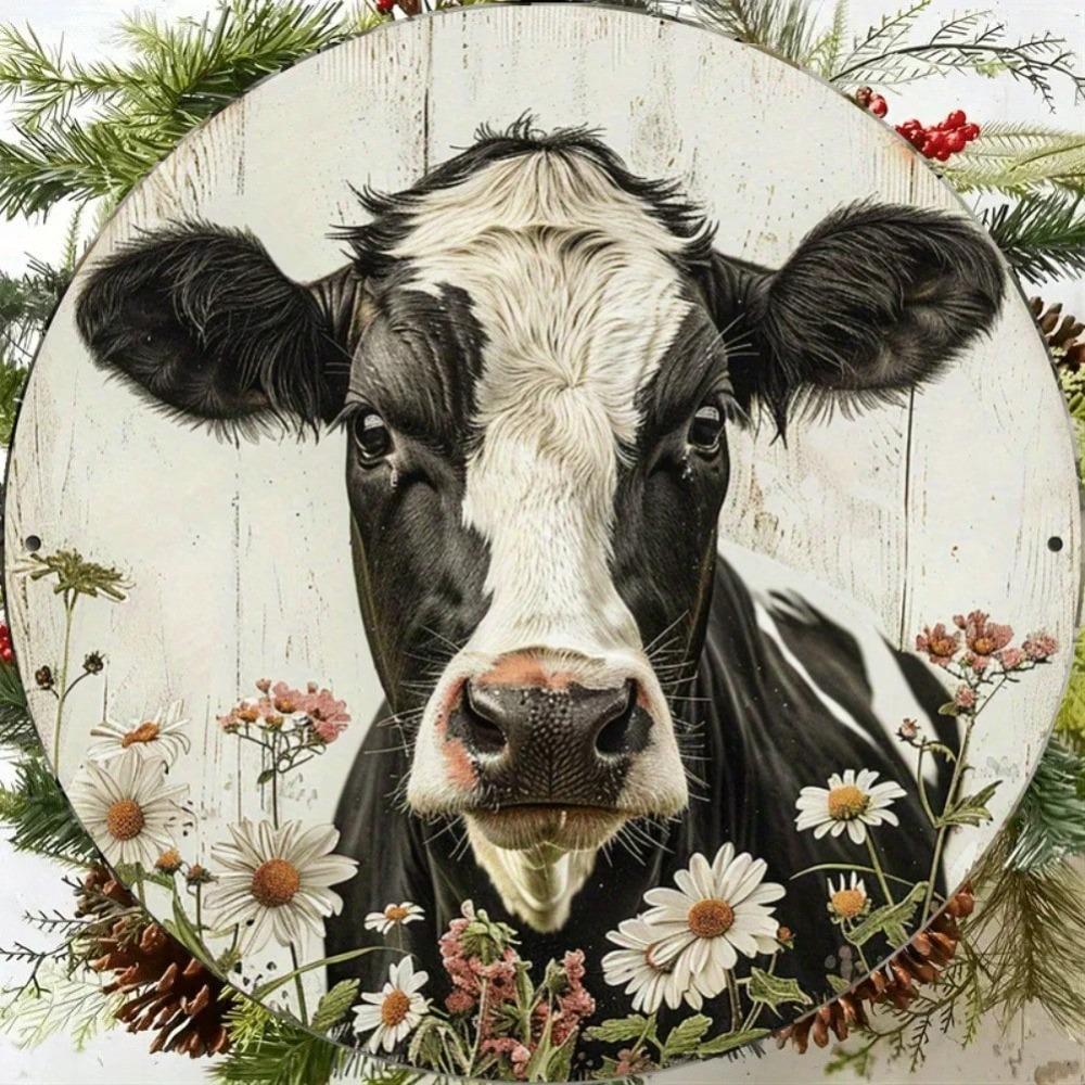 Metal Wall Art Decor Vintage Landscape Painting for Living Room Bedroom