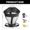 Stainless Steel Coffee Strainers with Measuring Spoon Coffee Filter Set Mesh Coffee Funnel Suitable for Coffee Machines