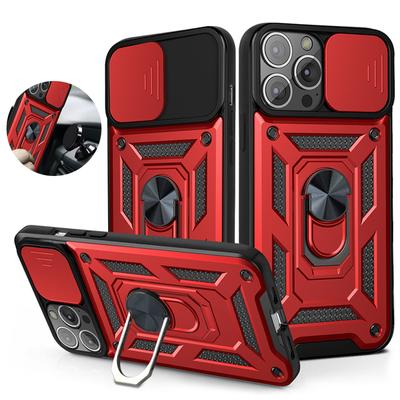 Nárazuvzdorné brnění pouzdro pro iPhone 15 14 13 12 11 Pro Max Plus s magnetickým držákem na prsten do auta, kryt na telefon