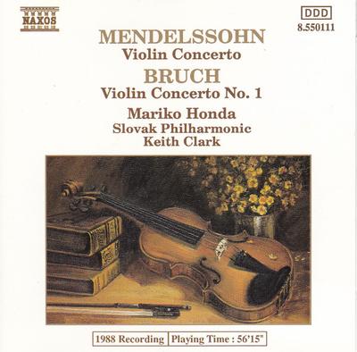 CD FELIX MENDELSSOHN-BARTHOLDY / MAX B - Violin Concerto / Violin Concerto N 8550111 Naxos 1988 Germany Classical Used