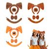 Dog Costumes for Kids Girls Halloween Animal Cosplay Accessories with Dog Ears Headband Tail Tutu Skirts Set