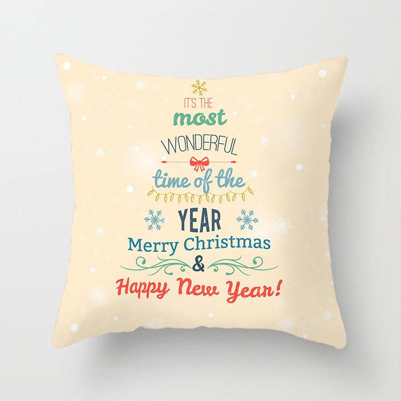 Festliche Weihnachtskissen Nordische Weihnachtsbäume Druck Kissenbezug Nachttisch Zuhause Rückenabdeckung