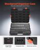 Socket Set, 104 Pieces, 9.5 Mm Drive Socket Tool Set, Metric Size from 6 To 24 Mm, Deep and Standard, Mechanic Tool Kit with Storage Case, Chrome