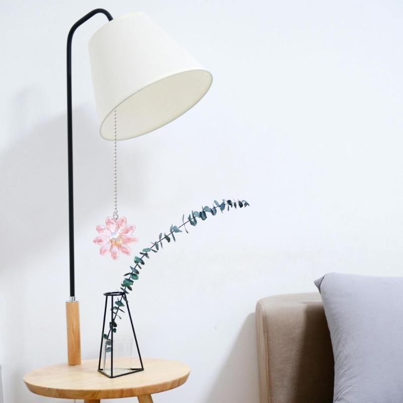 Pack Of 2 Crystal Flower Fan Pull Chains with Adjustable 24 Inch Decorative Pulls for Ceiling Fan & Light Switches Decors