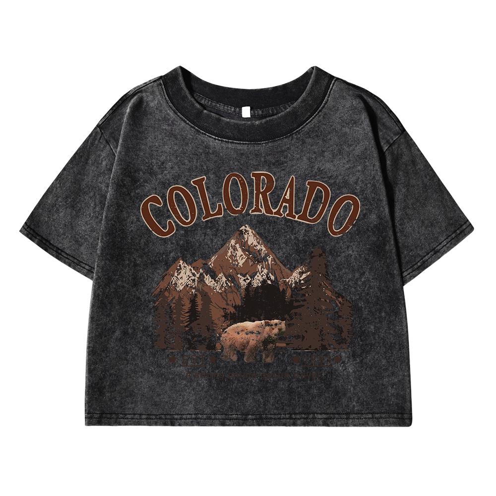 Funny Animal Printing Female Washed Short Tshirts Breathable Casual T-Shirts Soft Clothes Loose Distress Tshirts Women