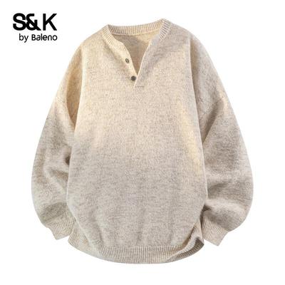 Baleno Men's S&K Loose Fit V-Neck Sweater