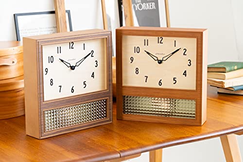 Interzero Chambre Court Pendulum Clock, Walnut, CH-057WN, Approx. W275 X H289 X D70mm