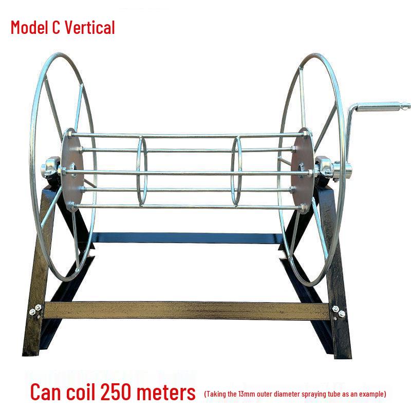 Jordbruksslangvinda & Elektrisk Reputläggningsställ med Armeringsjärnslager