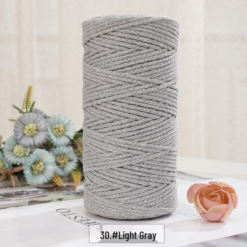 2mm Round Strand Hollow Yarn for European Style Crochet Bags, DIY Projects & Hand Knitting - Multi-Color Options
