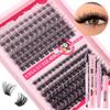 Single Cluster D Curved Hair False Eyelash Set 10-18Mmdiy Segmented Grafting Thick Eyelashes