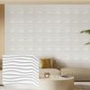 3D Wall Panels PVC Wave Design,11.8" X 11.8" Wall Panels Brick Wallpaper Waterproof for Interior Living Room Bedroom Decor
