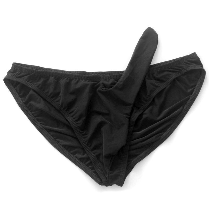 1Pc Underwear Sexy Pouch Briefs Glossy Viscose Filament Silky Polyester Bikini Men's
