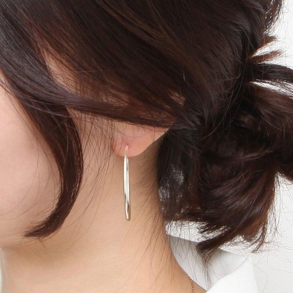 92.5 Silver Pipe Hoop 40mm Ring Silver Earrings Silver92.5 Silver Earrings Ring Earrings Daily Earrings