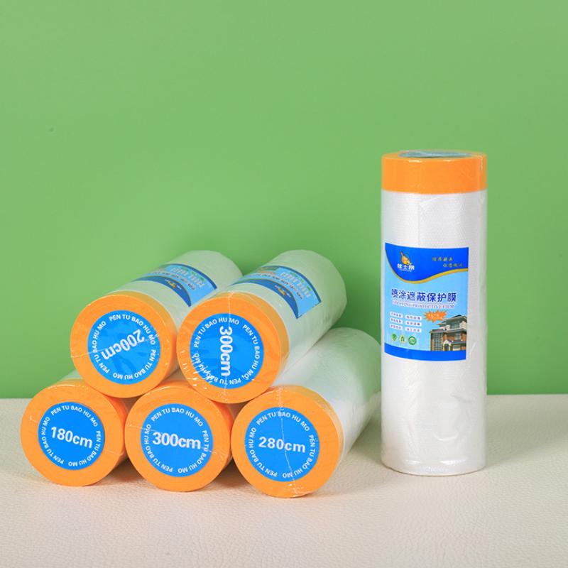 11/17M Disposable Dustproof Film Self-Adhesive Cabinets Furniture Dust Protection Films Plastic Home Wall Painting Dust Covers