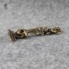 Nepal Handmade Solid Brass Angry Lotus Master Base Vajra Pestle Magic Pestle Eychains Holder Desk Decoration Paperweight Crafts