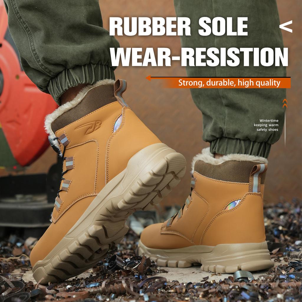 Pohodlná bezpečnostní obuv pro muže vysoce voděodolná pracovní obuv protiskluzové bezpečnostní boty gumová podrážka pracovní tenisky s kovovou špičkou