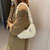 Fashion cloud bag simple shoulder armpit bag niche personality pleated hand bag trend