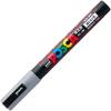 Mitsubishi Pencil Uni Posca Water-Based Marker, Fine Round Tip - Grey (10 Pack)