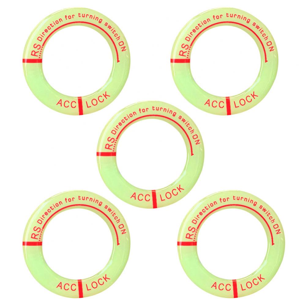 Sticker 5Pcs Fluorescent Letters Ignition Lock Cover Engine Ring Switch Motorcycle Accessories
