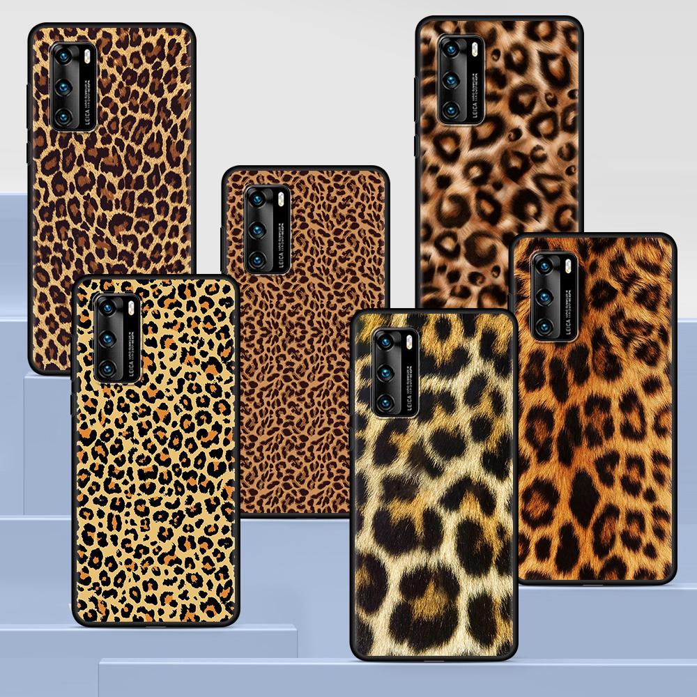 

Модный чехол с леопардовым принтом для Huawei P30 P Smart Z P40 Lite E P20 Y6 Y7 Y9 2019 Honor 8X Play 9A 50 20 9X Pro, черный мягкий чехол