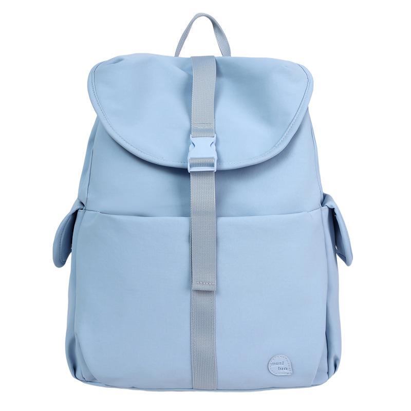 

Однотонный женский рюкзак, студенческий школьный рюкзак, мужской дорожный рюкзак большой вместимости Small темно-синий