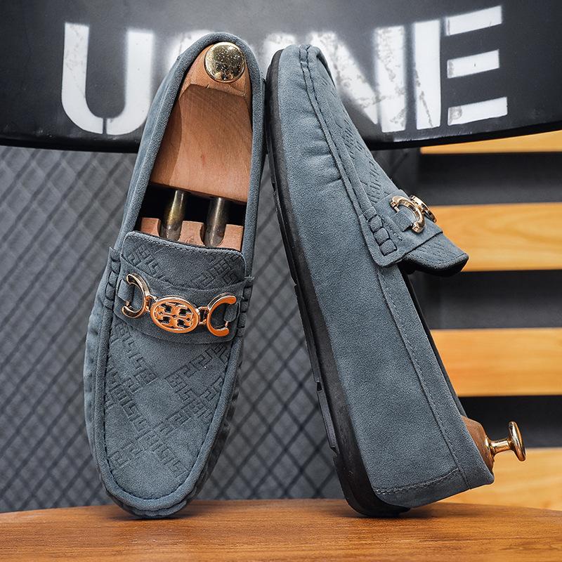 Herren Doudou Schuhe Sommer neu Anti-Samt mattes Leder Schuhe Lazy One-Pedal Jugend Business Fahren trendige Schuhe Männer