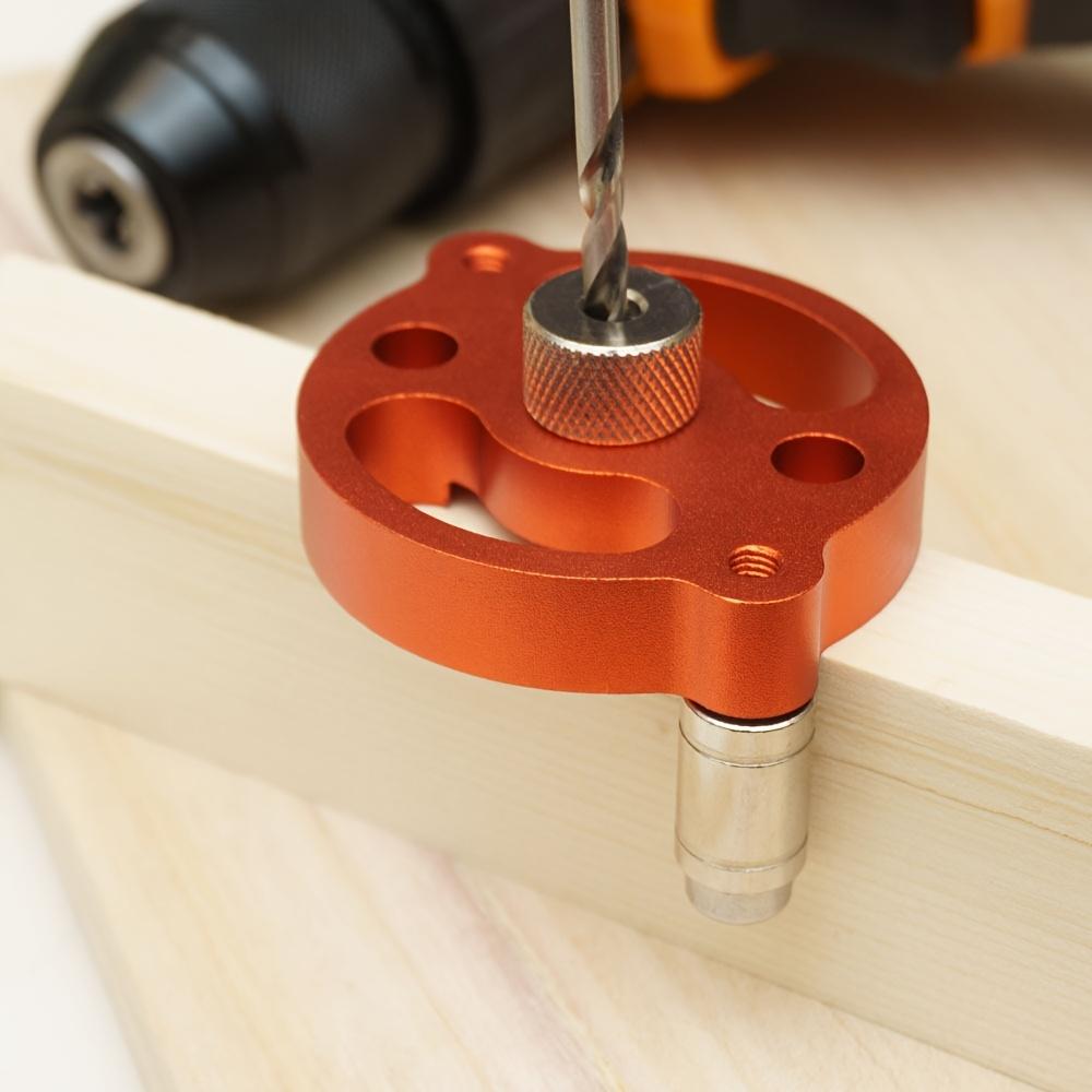 Aluminum Alloy Self Centering Drilling Mold Set, Woodworking Handheld Drilling Machine Drilling Set for Furniture Joint Tool Kit