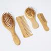 4 Pcs Hair Comb Set, Equipped with Bamboo and Wood Wide Teeth and Tail Comb, As Well As Massage brush,Special for Real Hair Wigs
