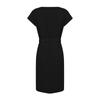 Women's Fashion Summer Color Crewneck Short Sleeve Lace-up Pocket Dress