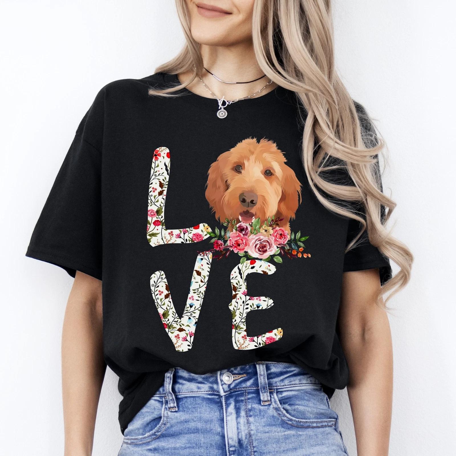Love Poodle T-Shirt gift Poodle Dog mom Unisex tee Black Navy Dark Heather M
