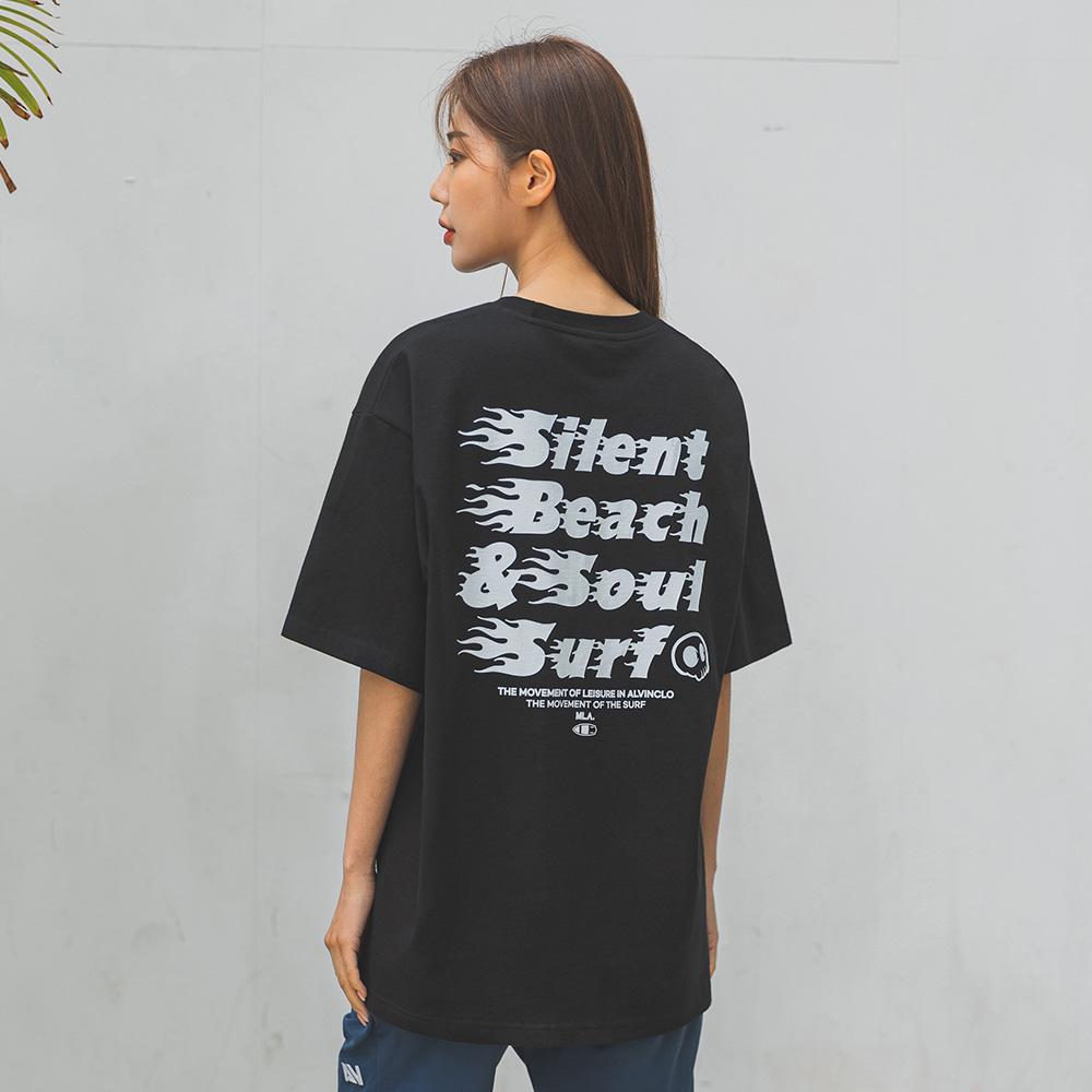 ALVINCLO Silent Beach Oversized Short Sleeve Tee Ast4991 (2 Colors)