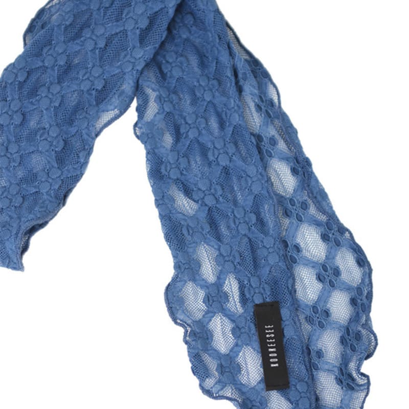 KOOKEESEE Net Lace Scarf (Blue)