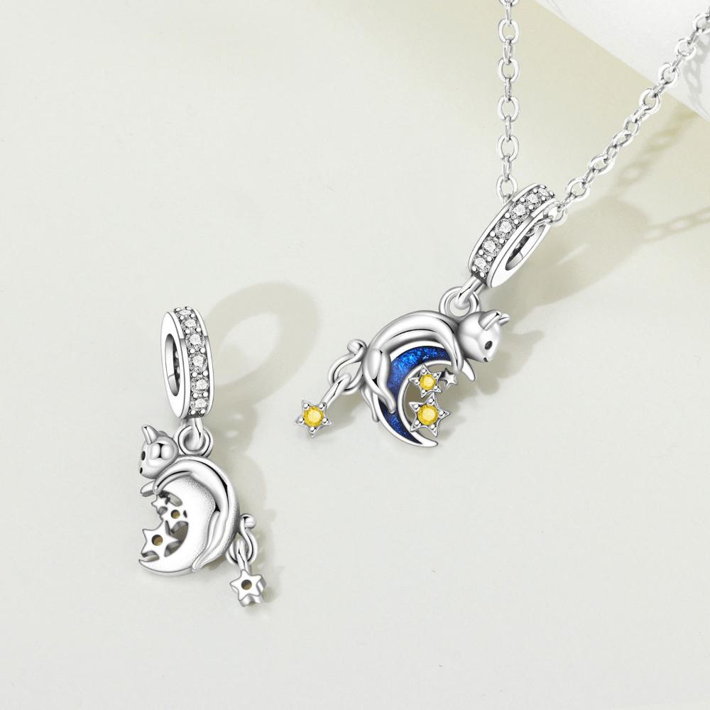 New Star Moon Cat Pendant Personalized Niche Design Accessories Bracelet Necklace Pendant