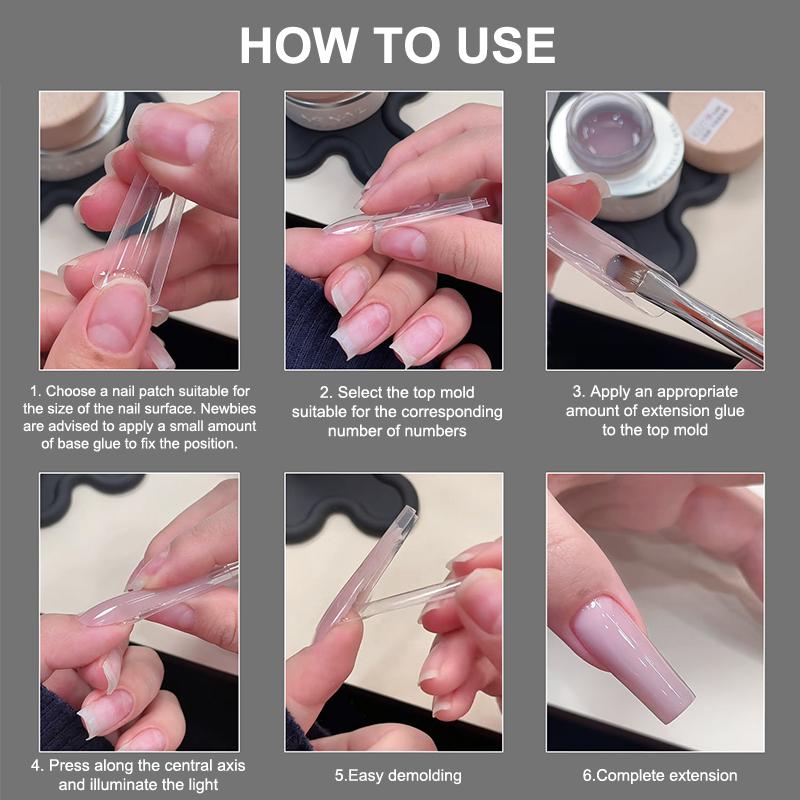 60/120/240 Pezzi Forme Doppie per Unghie a Sandwich Forme per Estensioni Unghie Ovale Forma Superiore e Inferiore Per Estensioni Unghie Veloci Strumenti per Manicure