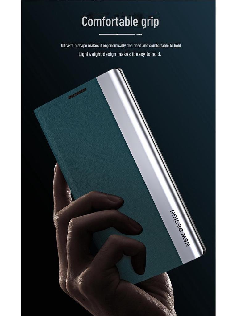 IPhone 15 Pro Max Galvanisiertes Halterungs-Case mit magnetischer Klappabdeckung und Seitenfenster