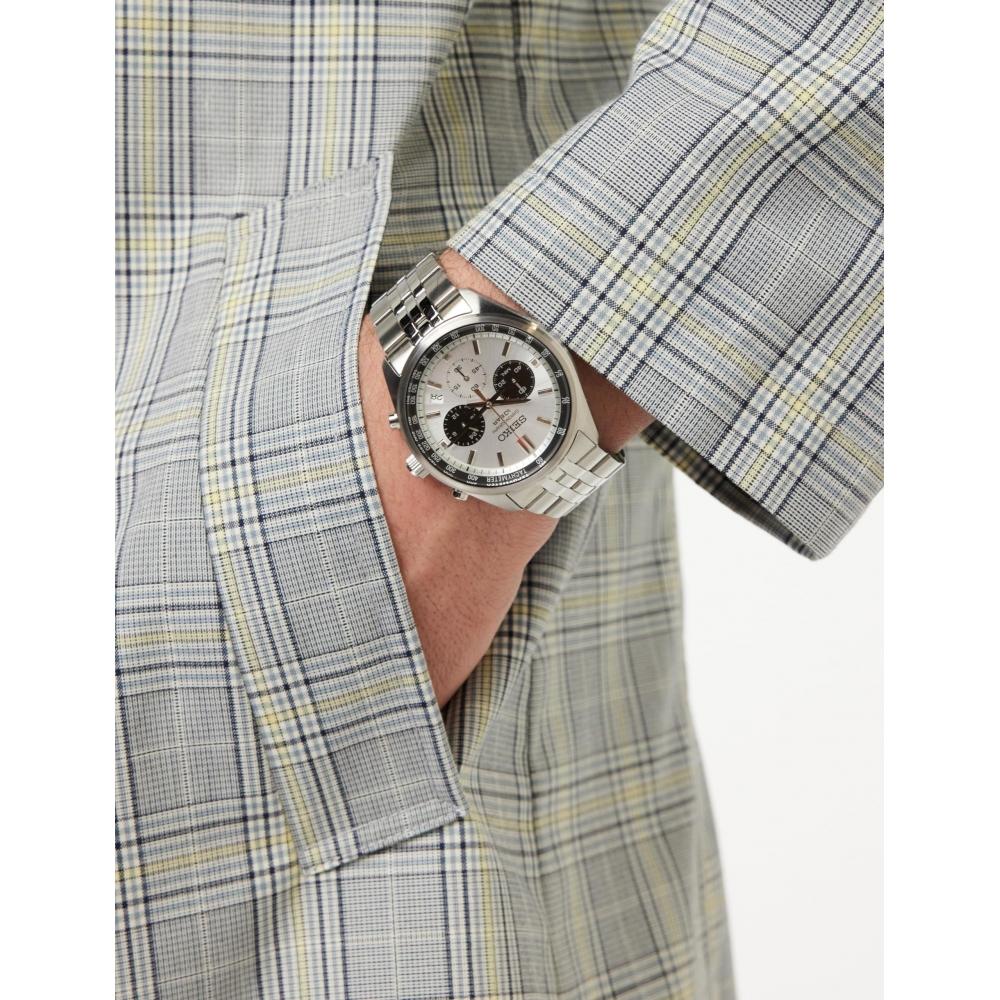 Seiko Dress Watch SSB425P1 Men's Silver