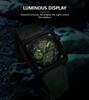 CURREN 8461 Men's Square Sports Watch with Silicone Strap and Multifunctional Six-Needle Calendar