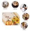 Pumpkin Sunflower Table mat Fall Floral Kitchen Home Rustic Table Farmhouse Washable Heat Resistant Wedding Party Decoration