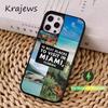 Summer Art Miami Florida Handyhülle Für iPhone 16,15,14,17,13,12,11,Pro,Max,Plus,Mini, Magsafe,Magnetische Kabellose Ladehülle