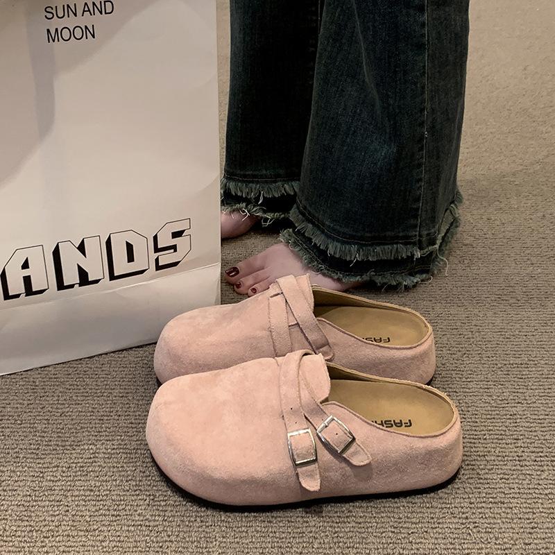 Fashion and Lightweight Retro Bag Head Platform Slippers Women's Summer Wear 2025 New Boken Versatile Half-toboken Slippers