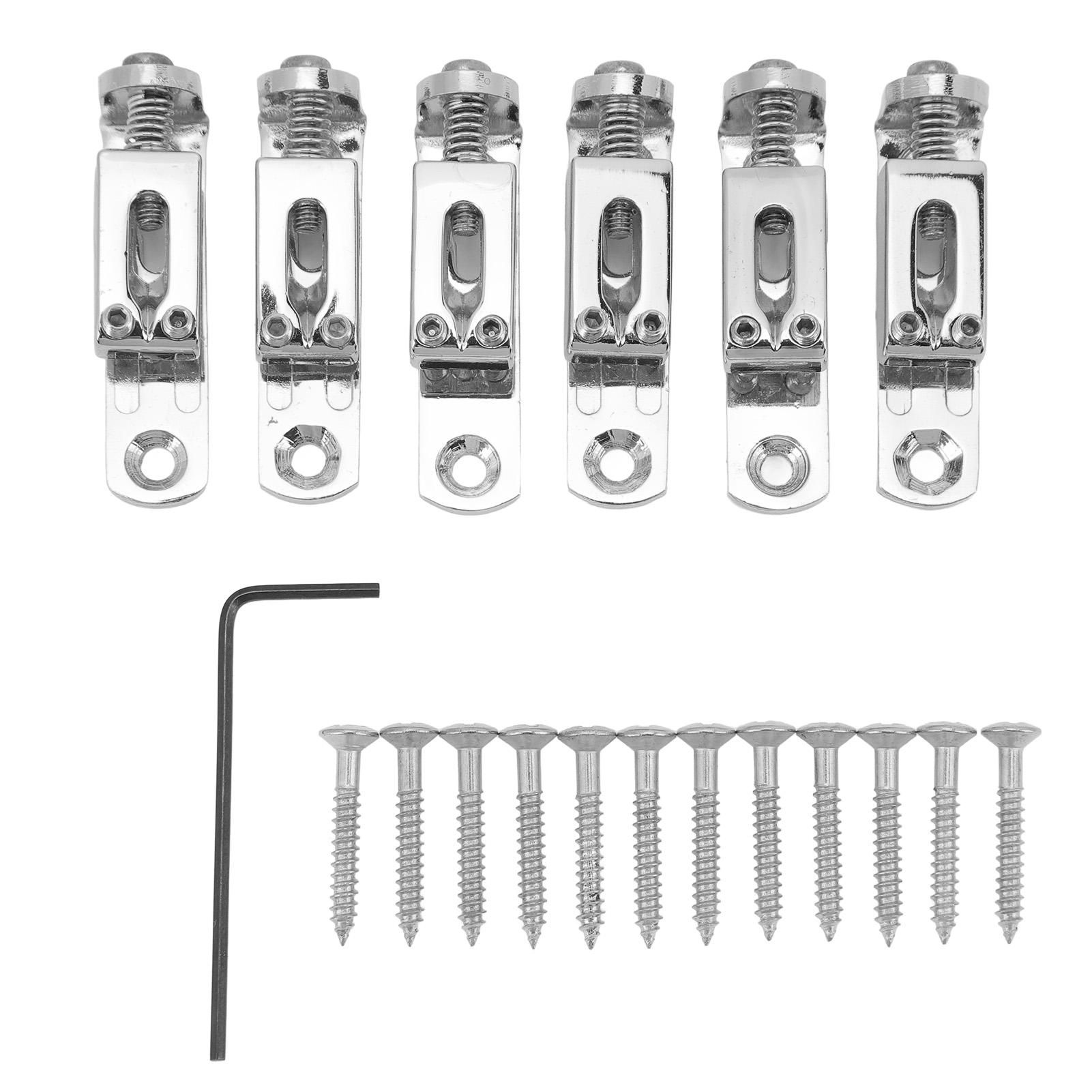 

6шт гитарный бридж седло разъемного типа цинковый сплав электрогитара седло замена Silver