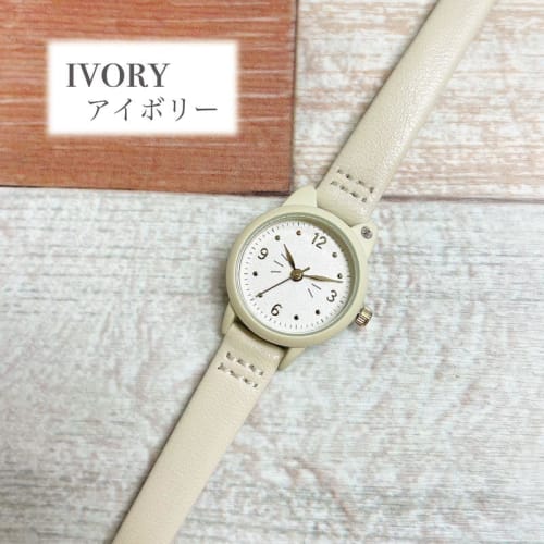Follow (Follow) Watches Follow Catmint Cat Case Watch H01023S-1 IV Women's Ivory