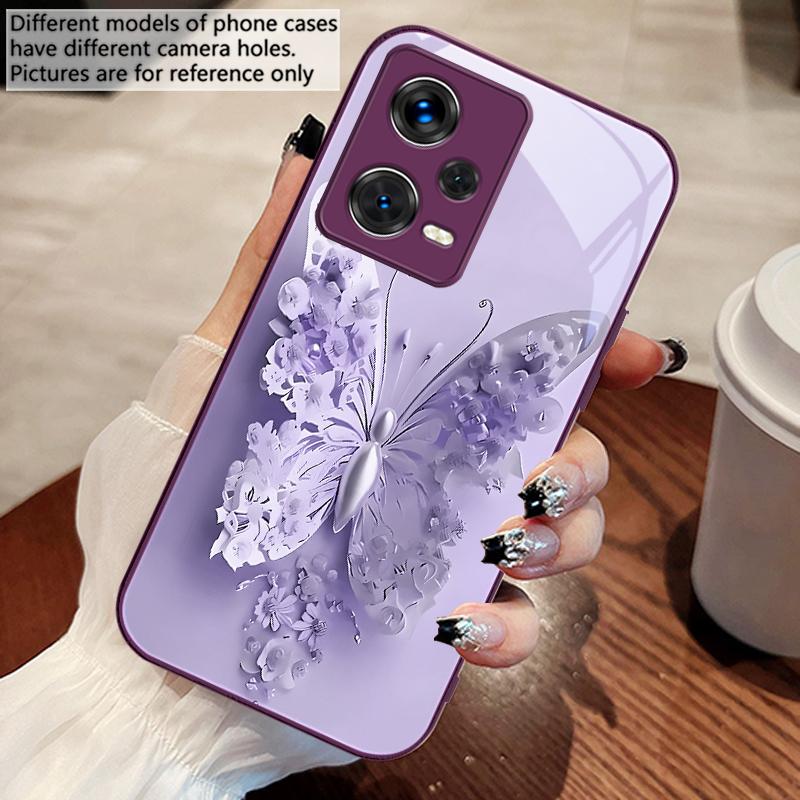 Green Flower Butterfly For Xiaomi Poco M4 X7 F7 Ultra x7pro F7 F6 X6 Pro F5 F4 X5 X3 F3 X2 F4 GT M3 X4 GT Tempered Phone Case