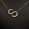 Kvinne 26 engelske bokstaver Ornament Ripple Chain Personlig brevkjede