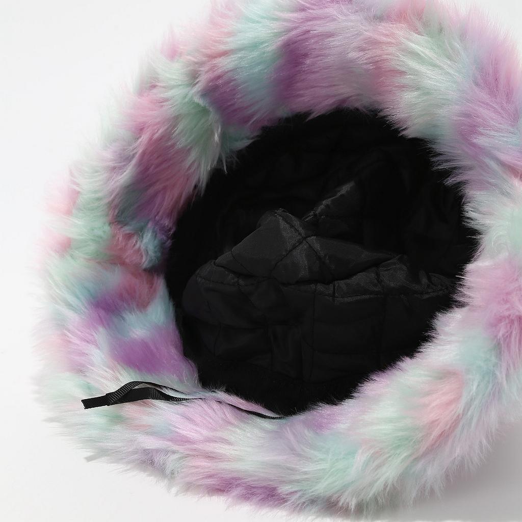 Women's Trendy Autumn & Winter Internet-Famous Fashion Colorful Plush Fisherman Hat - Best-Selling Long Plush Warm Hat